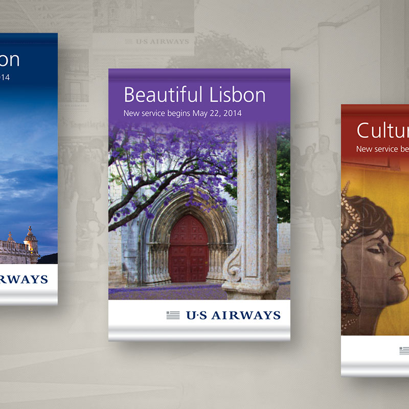 European destinations digital and print ad campaigns - US Airways
